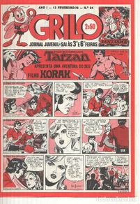 Comics: Grilo numero 24: Tarzan (filho Korak), O Foguetao X-M, Cisco Kid, Flash Gordon, Rip Kirby, Fantasma,